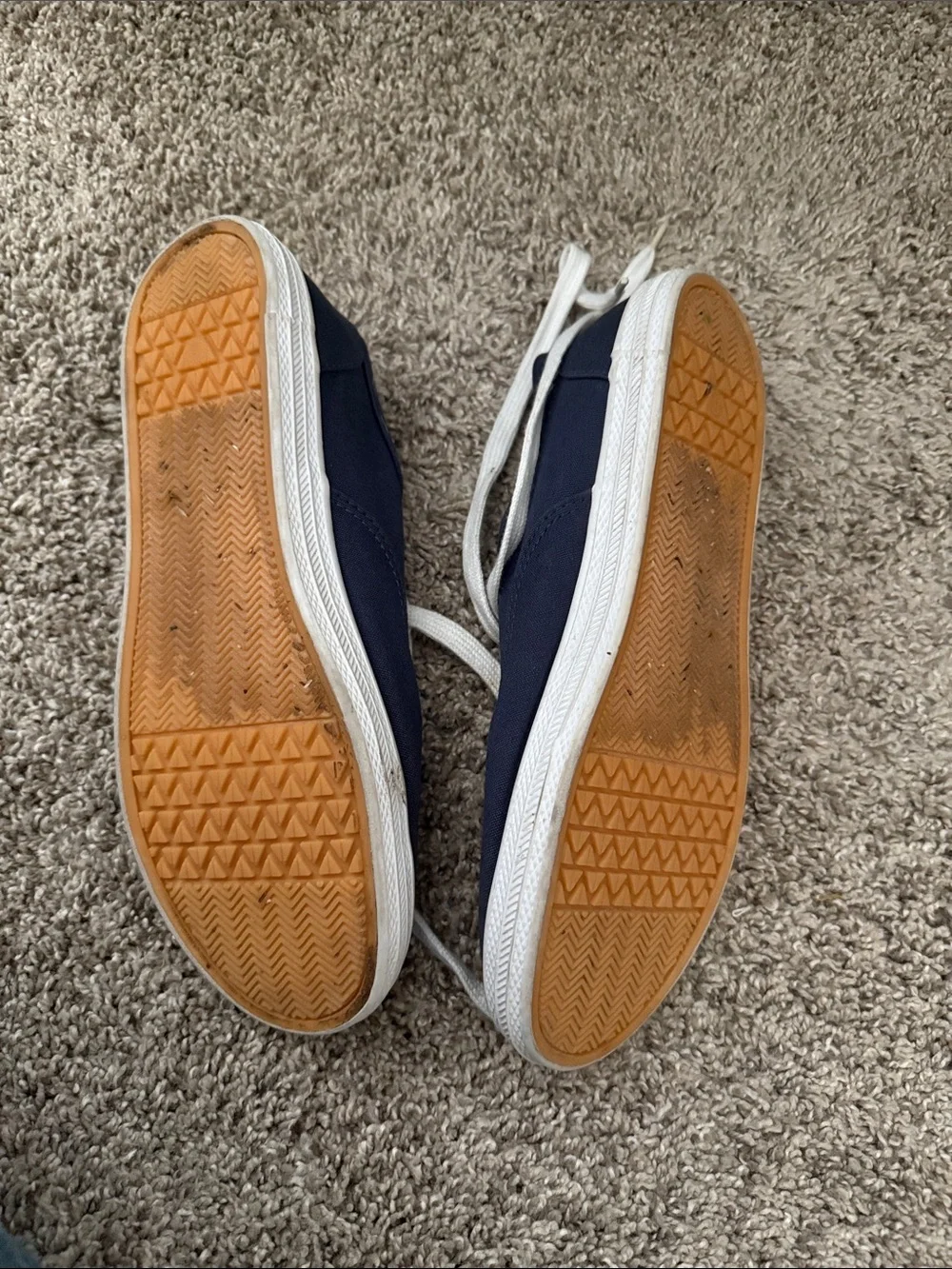 Mossimo Supply Co. Navy Canvas Low-Top Sneakers with White Laces